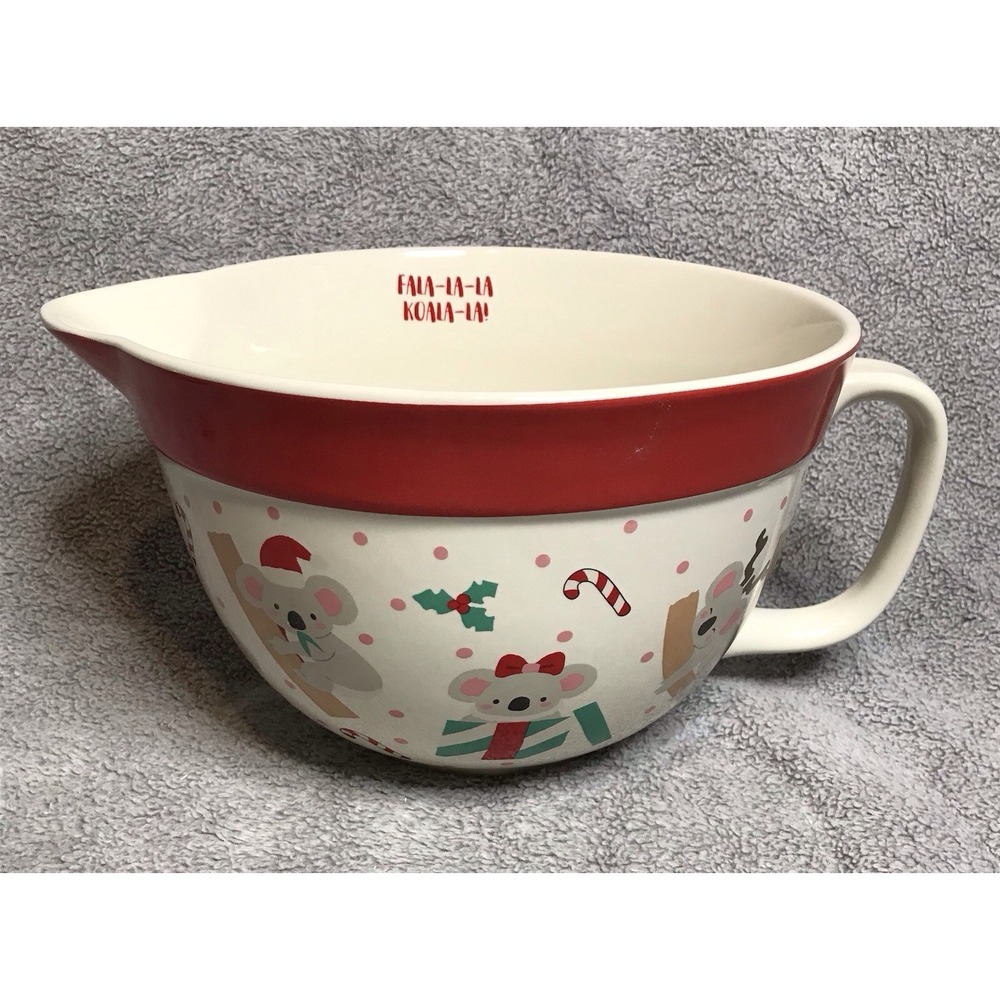 The Bake Shop By Master Class Christmas Koala Bears Large Mixing Bowls